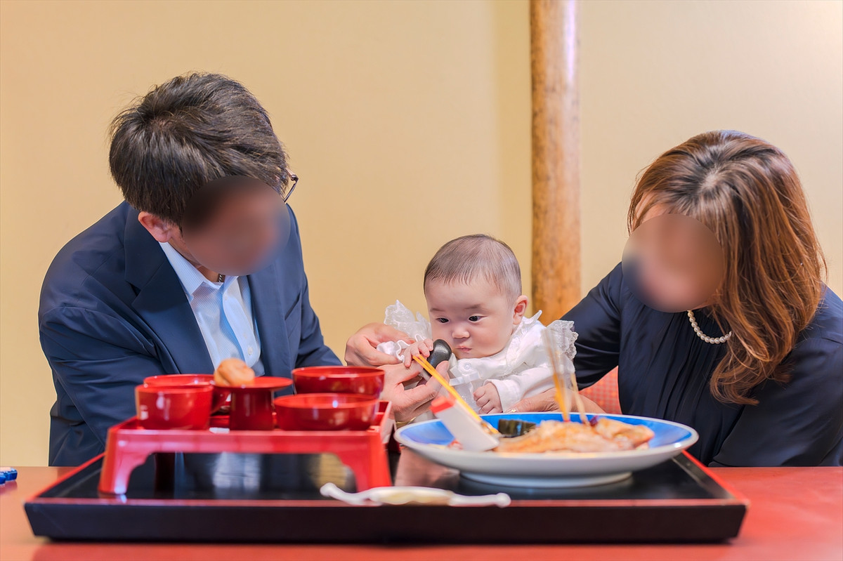 お食い初め・百日祝い撮影プランの作例