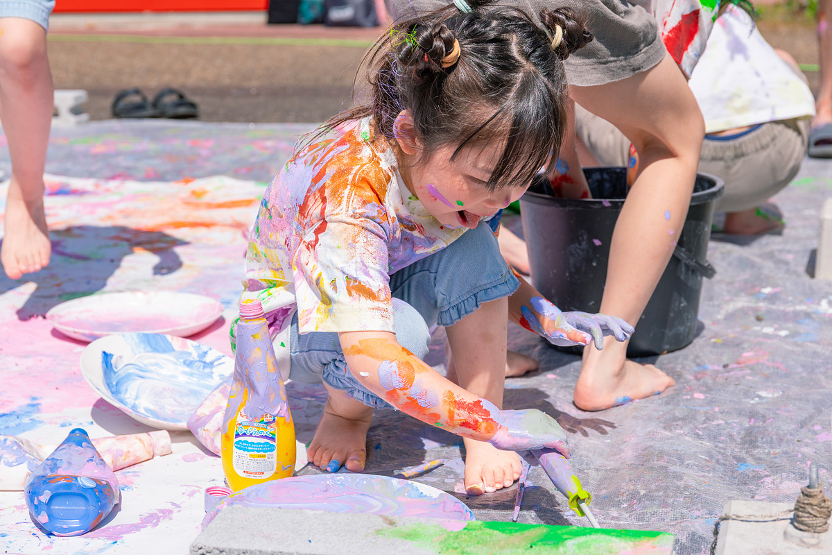 親子ボディペインティングイベント
